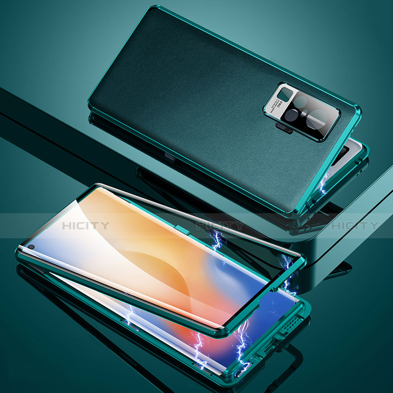 Coque Luxe Aluminum Metal Housse Etui M04 pour Vivo X51 5G Cyan Plus