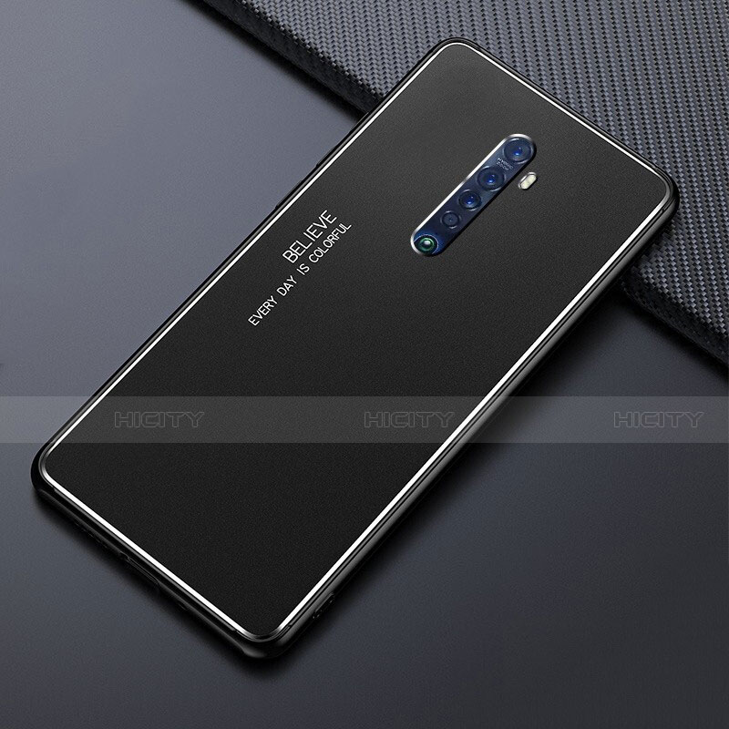 Coque Luxe Aluminum Metal Housse Etui M05 pour Oppo Reno2 Noir Plus