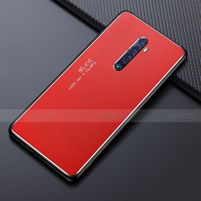 Coque Luxe Aluminum Metal Housse Etui M05 pour Oppo Reno2 Rouge Plus