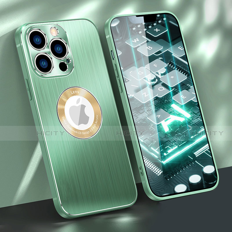 Coque Luxe Aluminum Metal Housse Etui M08 pour Apple iPhone 13 Pro Max Vert Plus