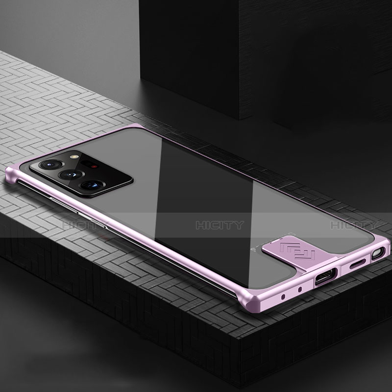 Coque Luxe Aluminum Metal Housse Etui N04 pour Samsung Galaxy Note 20 Ultra 5G Or Rose Plus