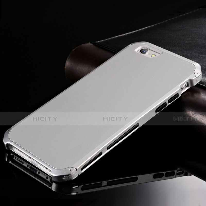 Coque Luxe Aluminum Metal Housse Etui pour Apple iPhone 6 Argent Plus