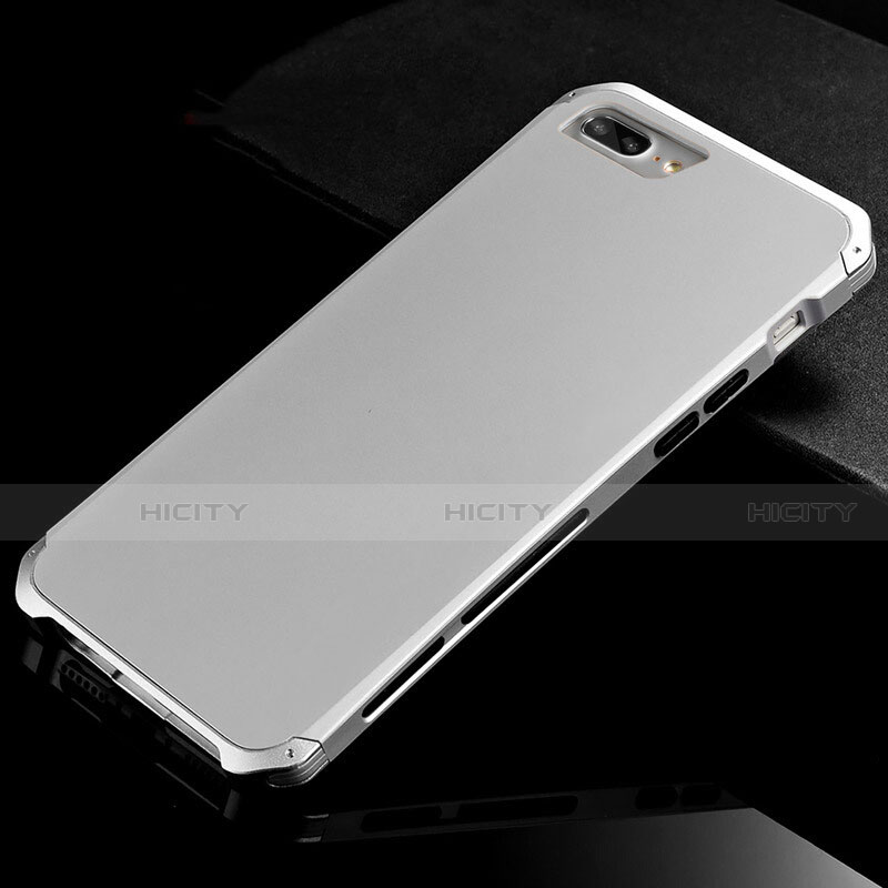 Coque Luxe Aluminum Metal Housse Etui pour Apple iPhone 7 Plus Argent Plus