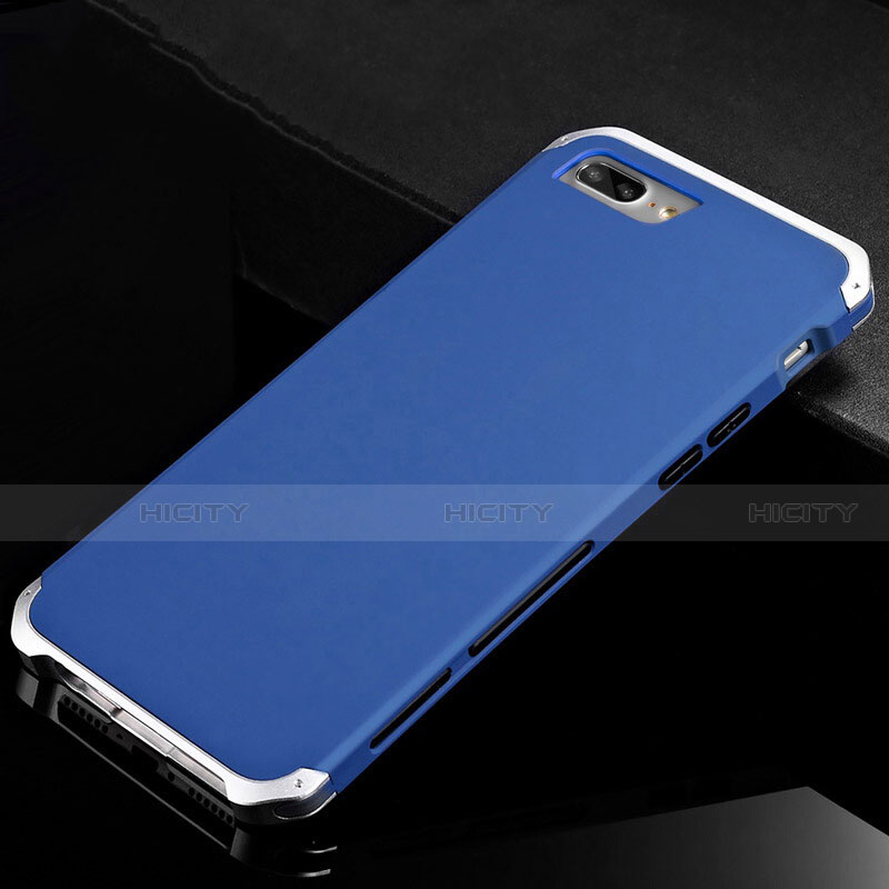 Coque Luxe Aluminum Metal Housse Etui pour Apple iPhone 7 Plus Bleu Plus
