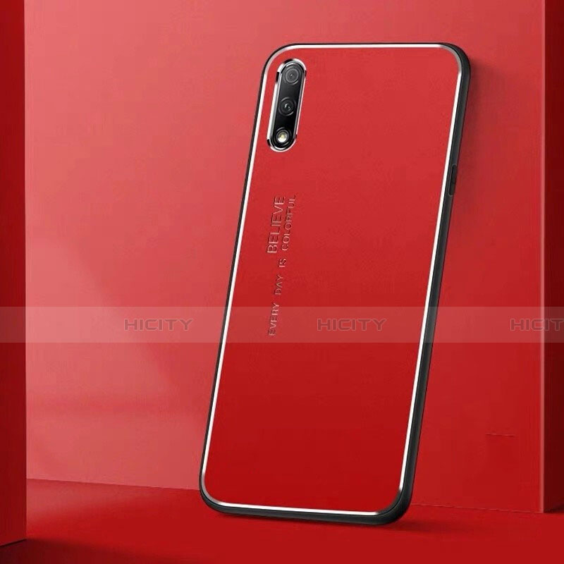 Coque Luxe Aluminum Metal Housse Etui pour Huawei Honor 9X Rouge Plus