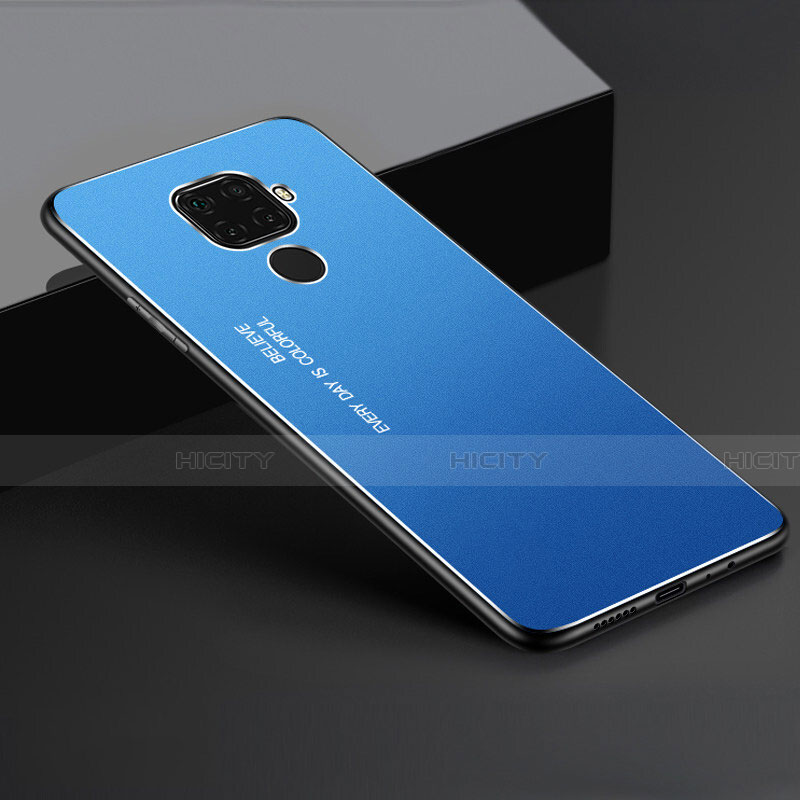 Coque Luxe Aluminum Metal Housse Etui pour Huawei Mate 30 Lite Bleu Plus