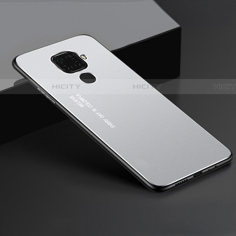 Coque Luxe Aluminum Metal Housse Etui pour Huawei Nova 5i Pro Argent Plus