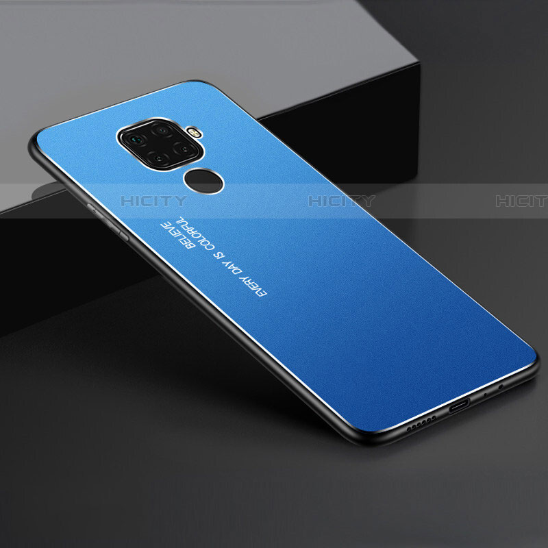 Coque Luxe Aluminum Metal Housse Etui pour Huawei Nova 5i Pro Bleu Plus