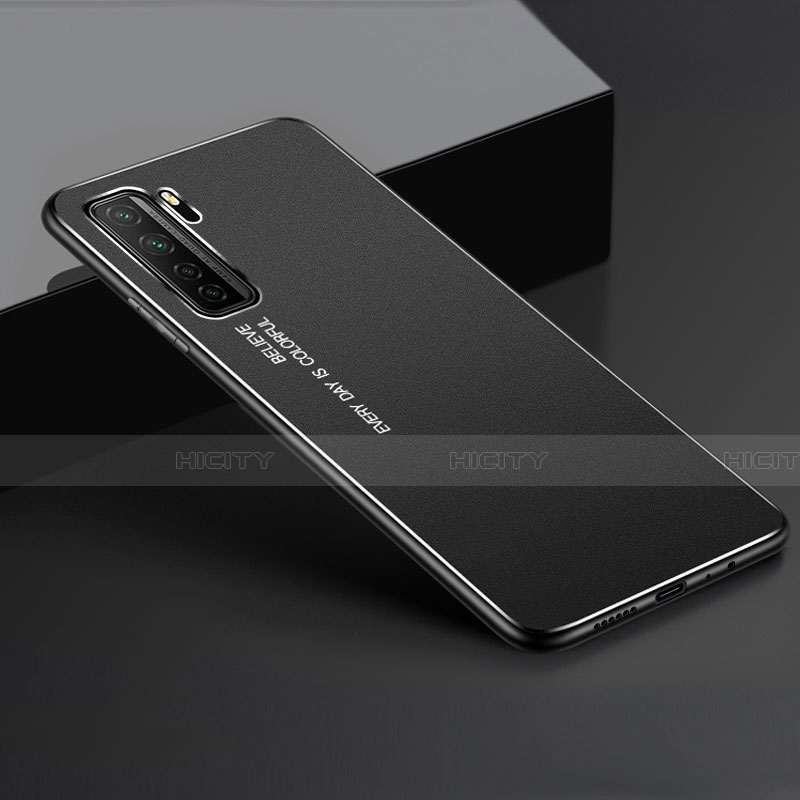 Coque Luxe Aluminum Metal Housse Etui pour Huawei Nova 7 SE 5G Noir Plus