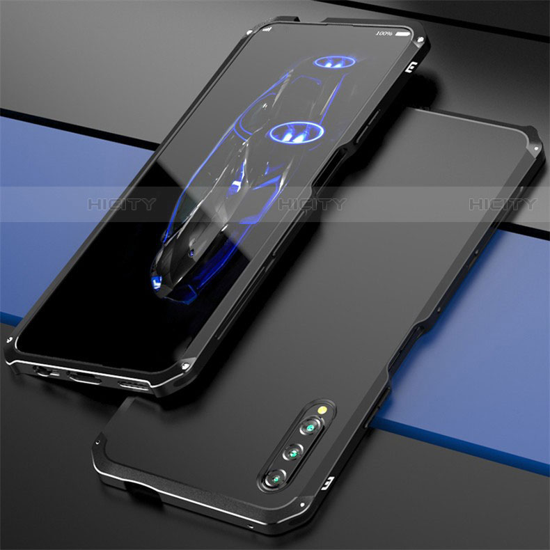 Coque Luxe Aluminum Metal Housse Etui pour Huawei P Smart Pro (2019) Noir Plus