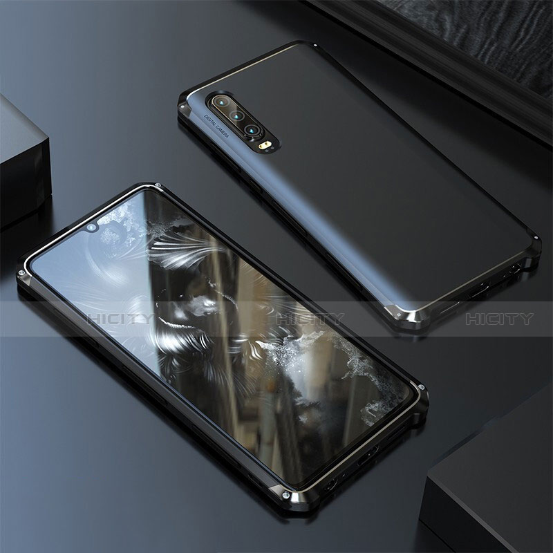 Coque Luxe Aluminum Metal Housse Etui pour Huawei P20 Pro Noir Plus