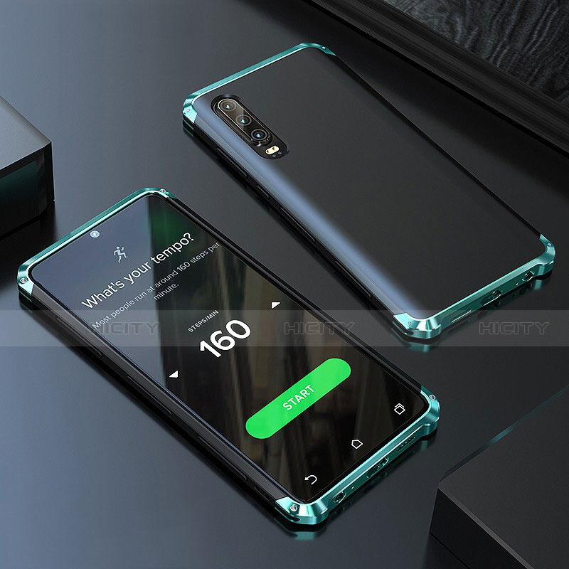 Coque Luxe Aluminum Metal Housse Etui pour Huawei P20 Pro Vert Plus