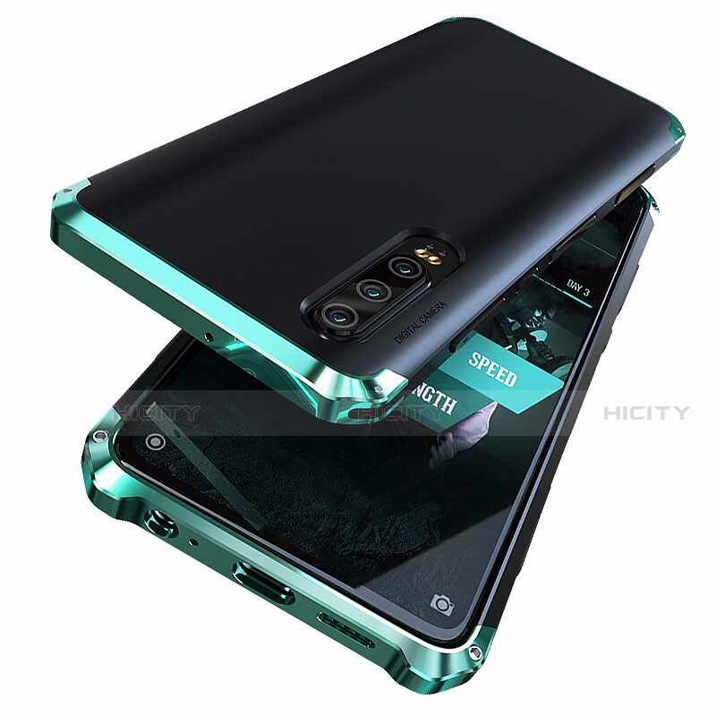 Coque Luxe Aluminum Metal Housse Etui pour Huawei P30 Vert Plus