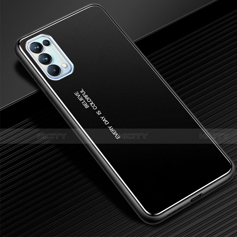 Coque Luxe Aluminum Metal Housse Etui pour Oppo Reno5 Pro 5G Noir Plus