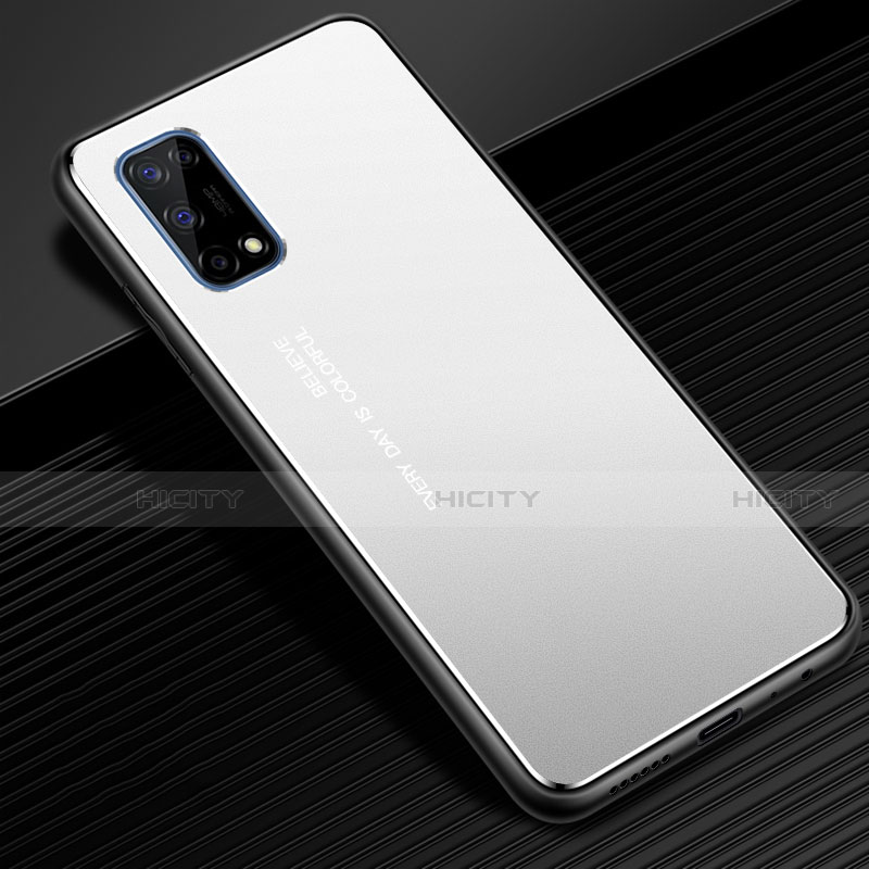 Coque Luxe Aluminum Metal Housse Etui pour Realme X7 5G Argent Plus