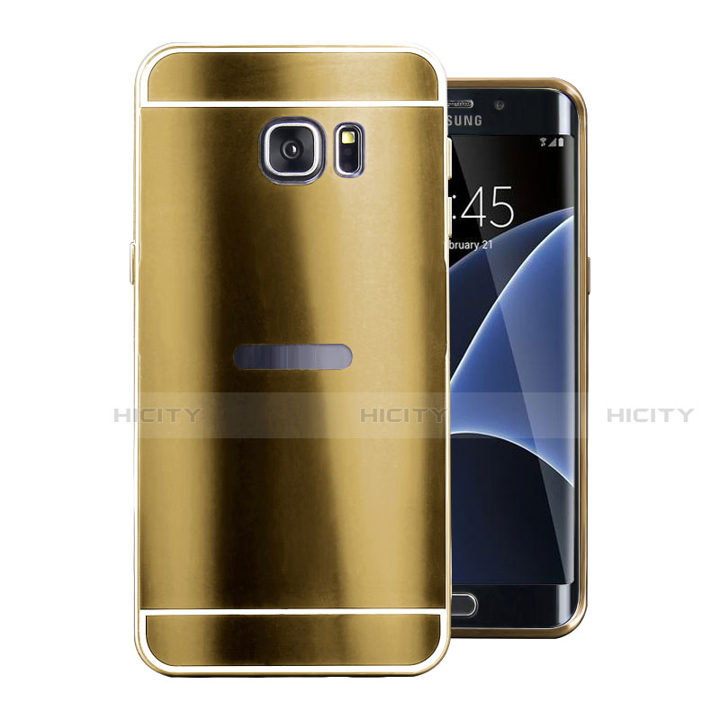 Coque Luxe Aluminum Metal Housse Etui pour Samsung Galaxy S7 Edge G935F Or Plus