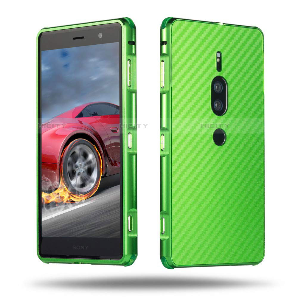 Coque Luxe Aluminum Metal Housse Etui pour Sony Xperia XZ2 Premium Vert Plus