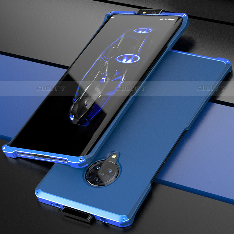 Coque Luxe Aluminum Metal Housse Etui pour Vivo Nex 3S Bleu Plus