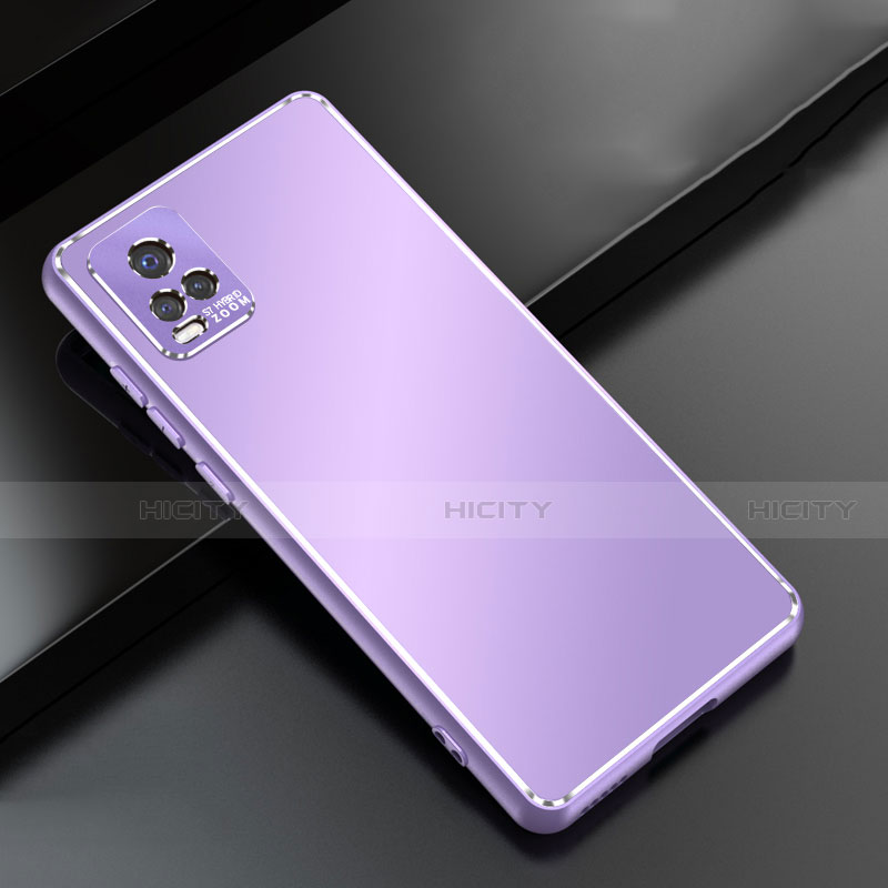 Coque Luxe Aluminum Metal Housse Etui pour Vivo V20 Pro 5G Violet Clair Plus