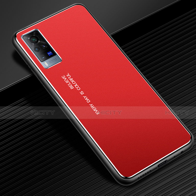 Coque Luxe Aluminum Metal Housse Etui pour Vivo X60 Pro 5G Rouge Plus