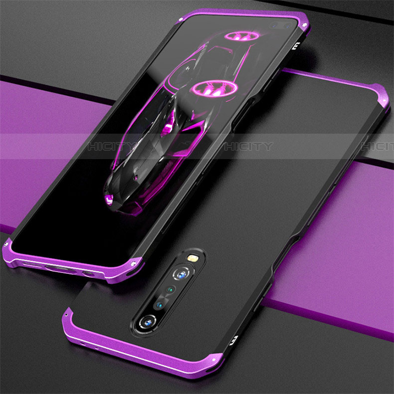 Coque Luxe Aluminum Metal Housse Etui pour Xiaomi Poco X2 Violet Plus