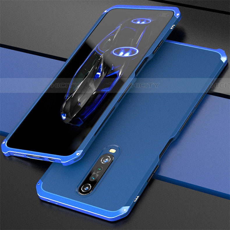 Coque Luxe Aluminum Metal Housse Etui pour Xiaomi Redmi K30 4G Bleu Plus