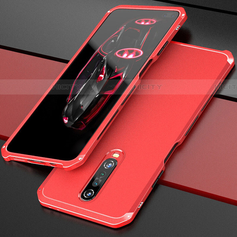 Coque Luxe Aluminum Metal Housse Etui pour Xiaomi Redmi K30 5G Rouge Plus