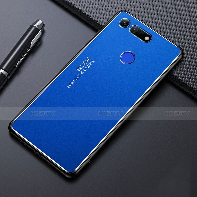 Coque Luxe Aluminum Metal Housse Etui T01 pour Huawei Honor View 20 Bleu Plus