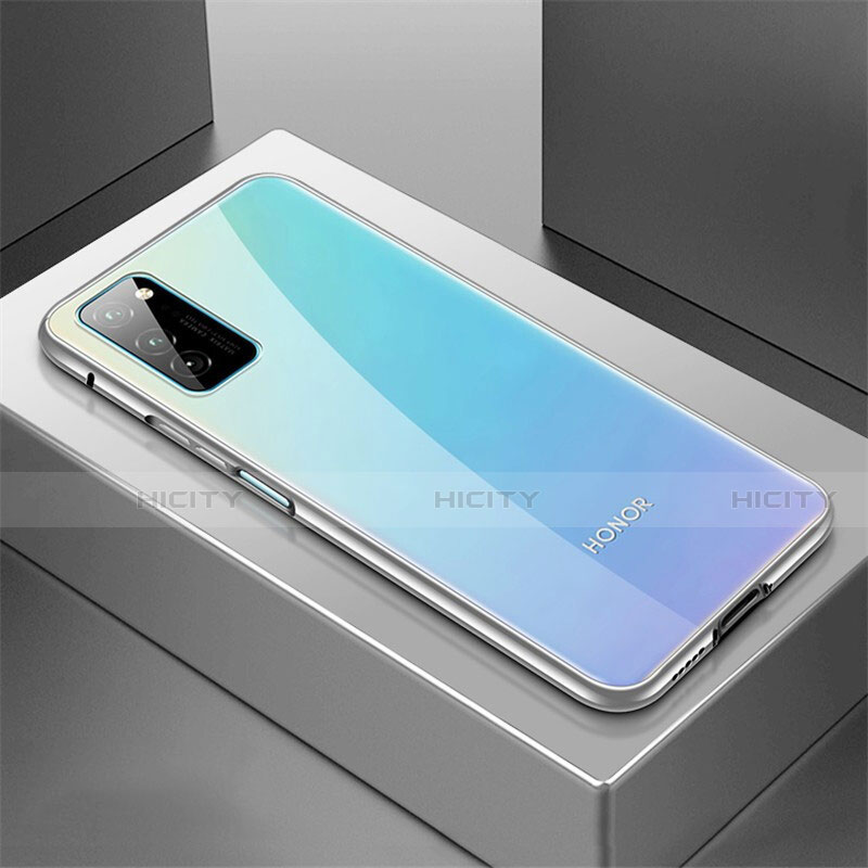 Coque Luxe Aluminum Metal Housse Etui T01 pour Huawei Honor View 30 5G Argent Plus