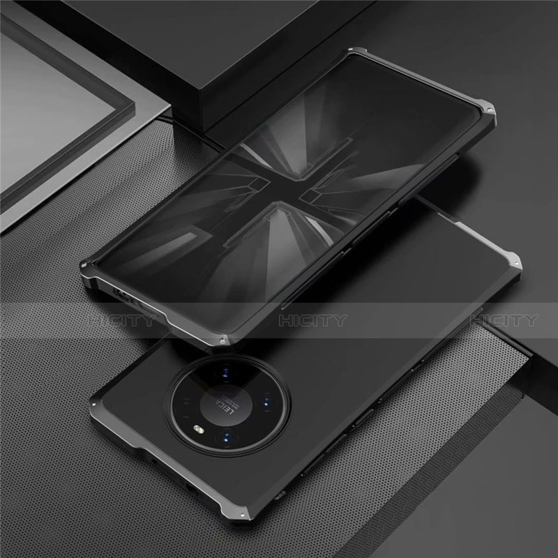 Coque Luxe Aluminum Metal Housse Etui T01 pour Huawei Mate 40E Pro 5G Noir Plus