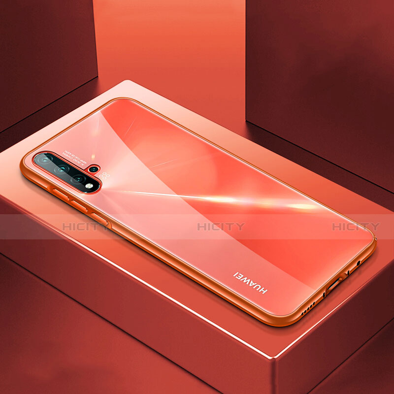 Coque Luxe Aluminum Metal Housse Etui T01 pour Huawei Nova 5 Orange Plus