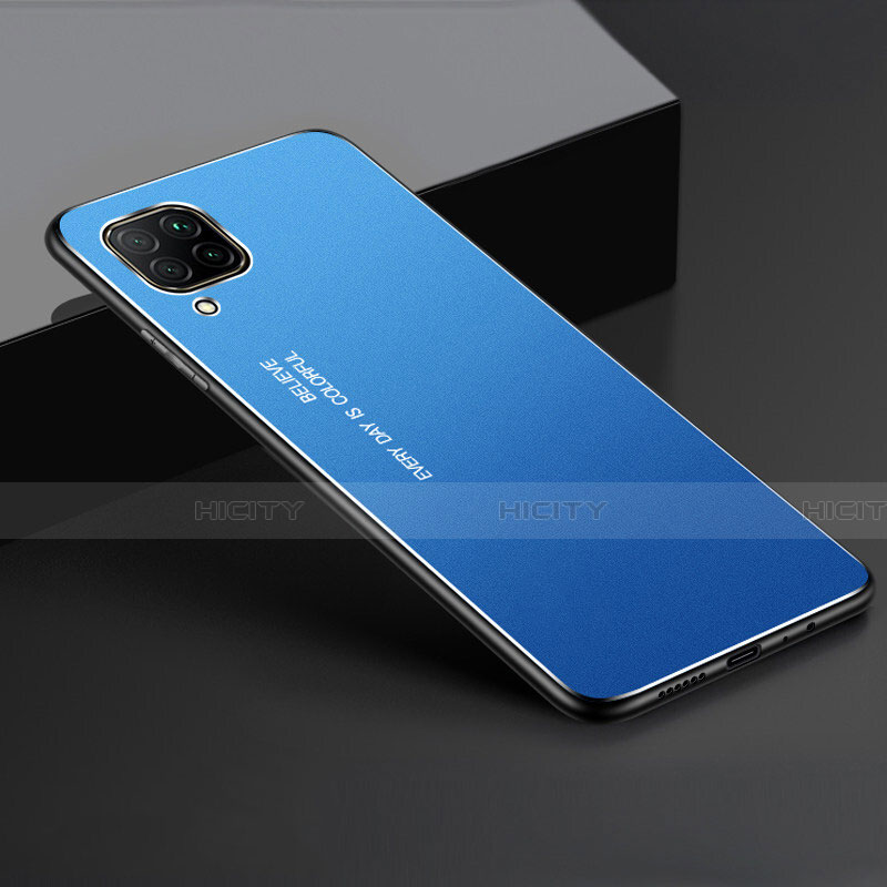 Coque Luxe Aluminum Metal Housse Etui T01 pour Huawei Nova 6 SE Bleu Plus