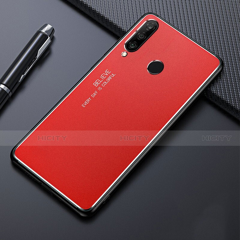 Coque Luxe Aluminum Metal Housse Etui T01 pour Huawei P30 Lite New Edition Rouge Plus