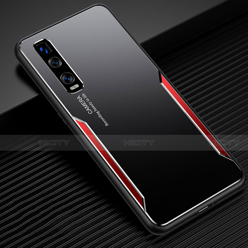 Coque Luxe Aluminum Metal Housse Etui T01 pour Oppo Find X2 Pro Rouge Plus