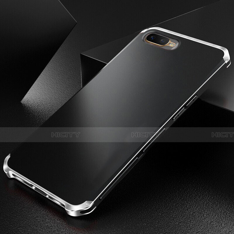 Coque Luxe Aluminum Metal Housse Etui T01 pour Oppo K1 Argent Plus