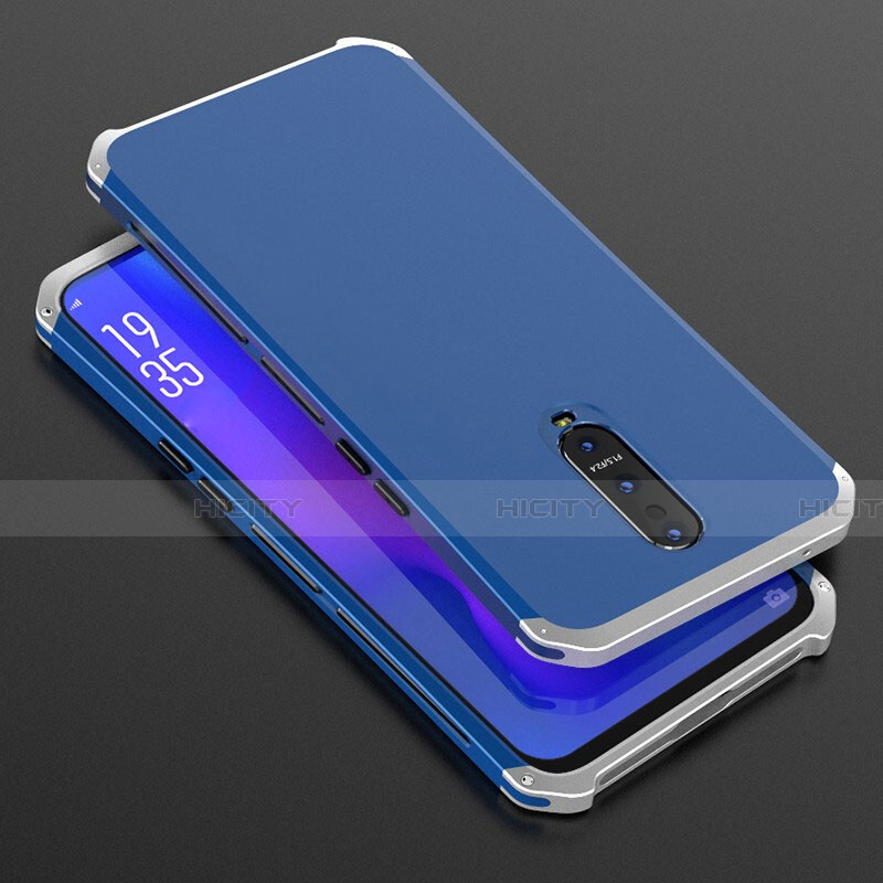 Coque Luxe Aluminum Metal Housse Etui T01 pour Oppo R17 Pro Bleu Plus