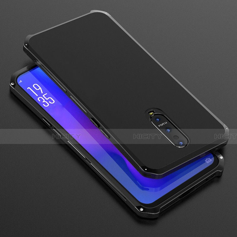 Coque Luxe Aluminum Metal Housse Etui T01 pour Oppo R17 Pro Noir Plus