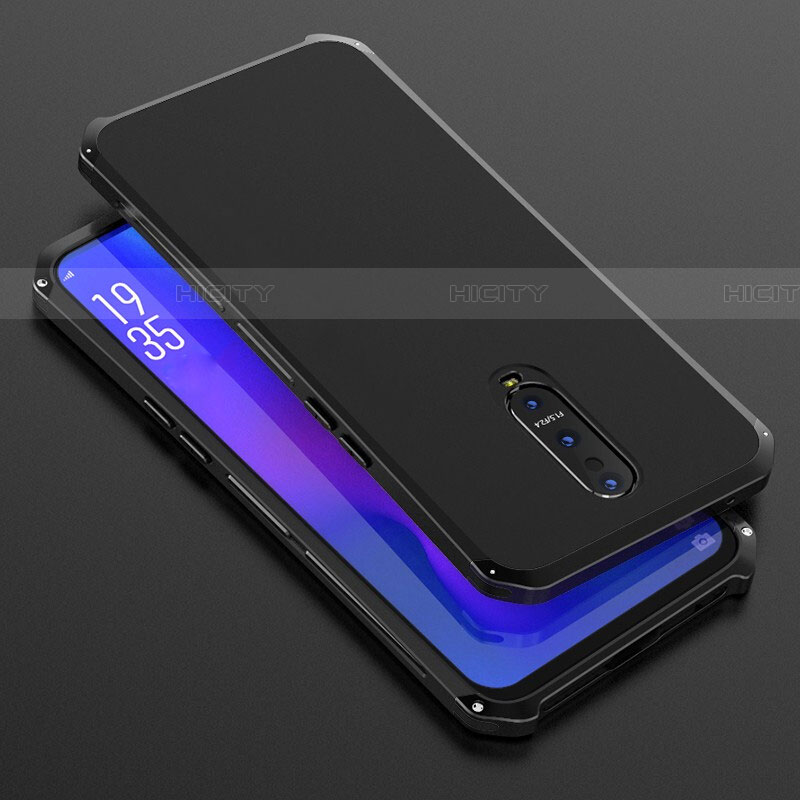 Coque Luxe Aluminum Metal Housse Etui T01 pour Oppo RX17 Pro Noir Plus