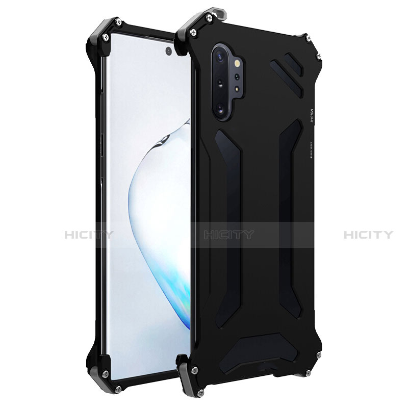 Coque Luxe Aluminum Metal Housse Etui T01 pour Samsung Galaxy Note 10 Plus 5G Noir Plus