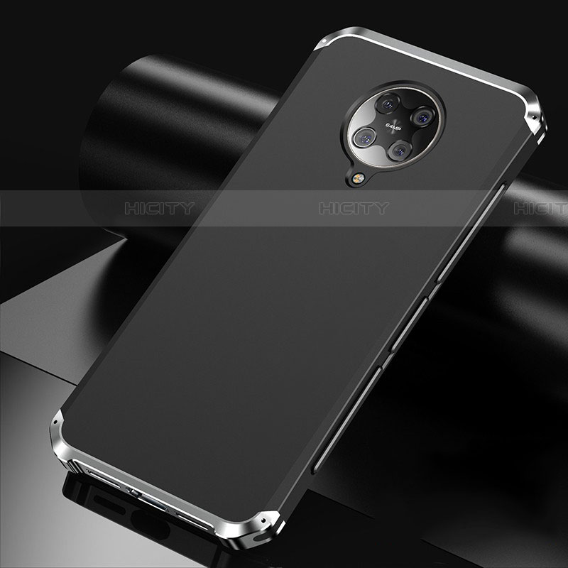 Coque Luxe Aluminum Metal Housse Etui T01 pour Xiaomi Redmi K30 Pro 5G Argent Plus