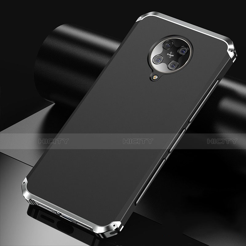 Coque Luxe Aluminum Metal Housse Etui T01 pour Xiaomi Redmi K30 Pro Zoom Argent Plus