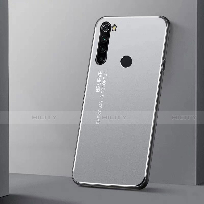 Coque Luxe Aluminum Metal Housse Etui T01 pour Xiaomi Redmi Note 8 Argent Plus