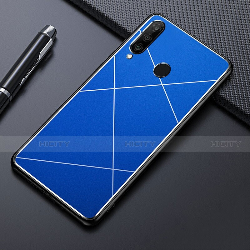 Coque Luxe Aluminum Metal Housse Etui T02 pour Huawei Nova 4e Bleu Plus