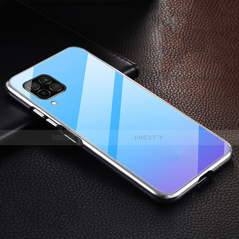 Coque Luxe Aluminum Metal Housse Etui T02 pour Huawei Nova 7i Bleu Ciel Plus