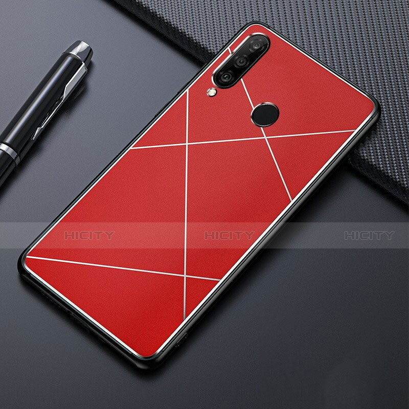 Coque Luxe Aluminum Metal Housse Etui T02 pour Huawei P30 Lite New Edition Rouge Plus