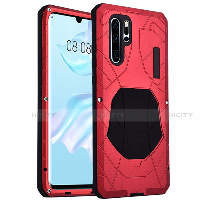 Coque Luxe Aluminum Metal Housse Etui T02 pour Huawei P30 Pro New Edition Rouge Plus