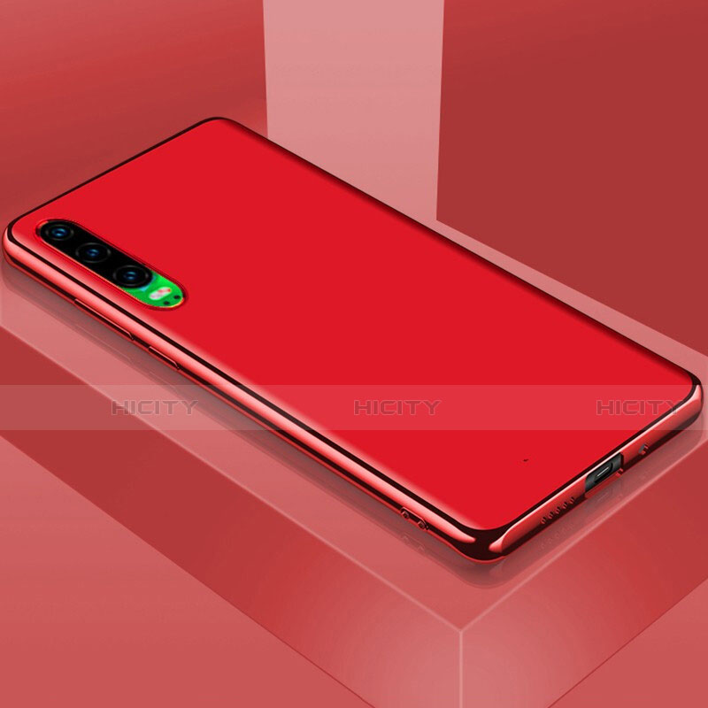 Coque Luxe Aluminum Metal Housse Etui T02 pour Huawei P30 Rouge Plus