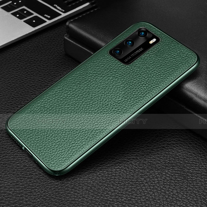 Coque Luxe Aluminum Metal Housse Etui T02 pour Huawei P40 Vert Plus