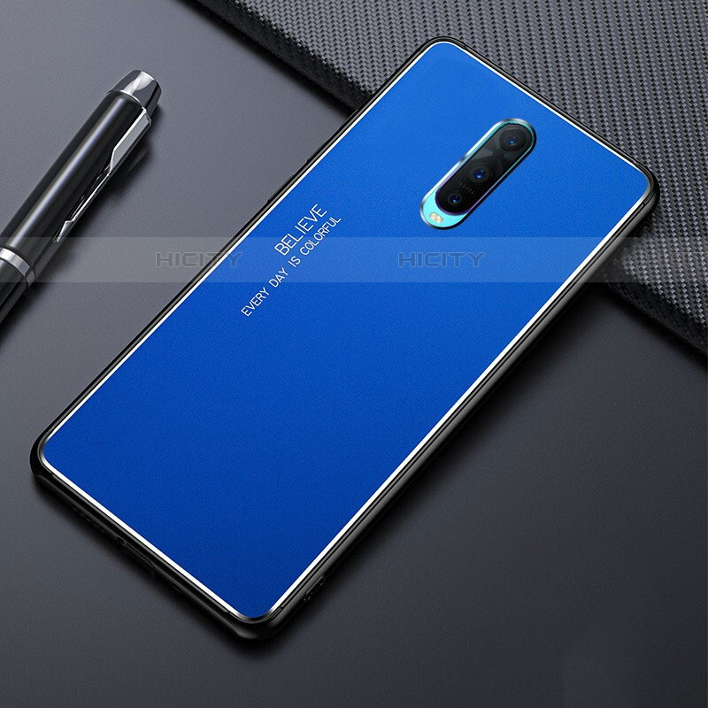 Coque Luxe Aluminum Metal Housse Etui T02 pour Oppo RX17 Pro Bleu Plus