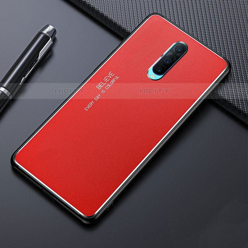 Coque Luxe Aluminum Metal Housse Etui T02 pour Oppo RX17 Pro Rouge Plus